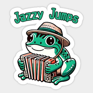 Frog accordion Sticker